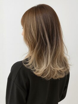 ノッポサン(Noppo3)の写真/ダブルカラー/ハイライトが高評価の北九州美容院♪髪質改善Aujuaトリートメントでダメ―ジレスなツヤ髪へ