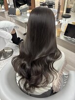 ロール 博多(Role)&nbsp;ブリーチなしチェリーブラウン髪質改善縮毛矯正酸性ストレート