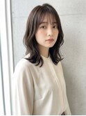 小顔髪質改善カット/くびレイヤー/外ハネ/シースルーバング