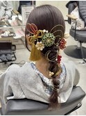 成人式ヘアセット タイト編み下ろし【八王子】