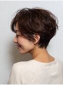 大森/ダークパープル/ナチュラルショート/ミルクブラウン/夏