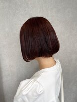 ピュアメンド 梅田(Pure Mend)&nbsp;色っぽピンクブラウン☆丸みボブ