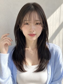 ノア 三宮店(NOA) 【NOA】韓国風レイヤー×顔まわりレイヤー｜シースルーバング
