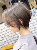 大人かわいい、小顔ショートボブ、ココアブラウン、銀座