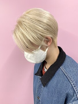 ディーカヘアーセンダイ(Di KA HAIR sendai) ハンサムショート/ブロンド/ホワイト/ベージュ/ブリーチ/金髪