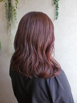 フゥカ 売市店(fuka) ブリーチ無しカラー×ケアカラー×ローズカラー
