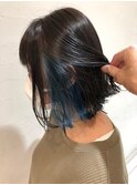 *色落ちも可愛いインナーマリンブルー*