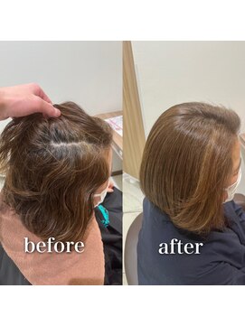 アッシュ 下丸子店(Ash) 地肌にカラー剤をつけないけど根元までしっかり染まるカラー