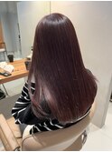 【坂倉綾香】大人かわいい艶髪ラベンダーピンク/ブリーチなし