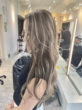 ブレンド 渋谷(BLend) ハイライトカラーマチルダボブインナーグレージュ前髪