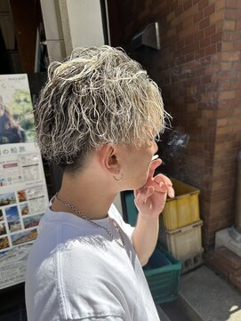 ルートヘアー(Root Hair) White mesh×twist spiral
