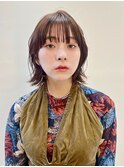 外ハネ/ウルフボブ/艶カラー/シースルーバング/自由が丘