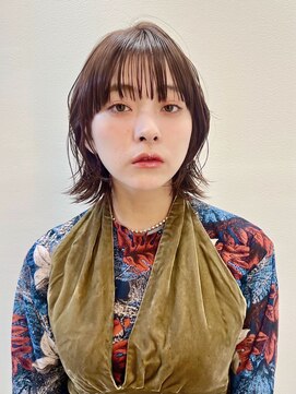 エムスラッシュ アヴェダ 自由が丘(M.SLASH AVEDA) 外ハネ/ウルフボブ/艶カラー/シースルーバング/自由が丘