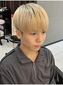 メンズカット メンズマッシュ ブロンド ブリーチカラー