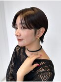 透明感カラー黒髪秋色小顔オリーブカラー_ba472483