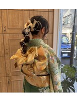 ヘアーアンドメイク エクリ 不動前店(Hair&Make equri) 【目黒不動前美容室】成人式ヘアセット 成人式着付け