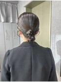 ヘアアレンジ タイトヘア ブルーブラック 美髪