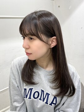 シーン(seen) 【ざくざくレイヤー×チョコレート】ロングウルフレイヤーカット