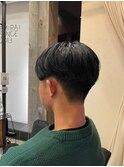 爽やかツーブロック刈り上げ束感アップバング