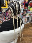 太めコーンロウ
