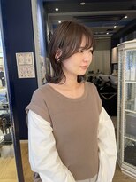 コワファースト 大分(COIFF1RST)&nbsp;顔周りが可愛い！アッシュグレージュのミディアムスタイル