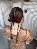 タイトアレンジ アップスタイル タイトヘア 韓国ヘア 参列ヘア