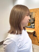 リシェア(re.share)&nbsp;くすみベージュ/切りっぱなしボブ/ミルクティーベージュ