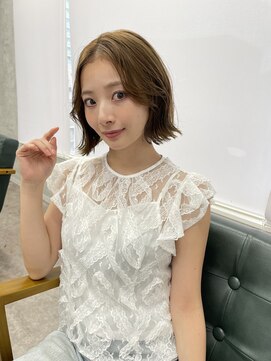 リミットバイアフィナー 大宮店(limit by Afinar) くびれボブ/レイヤーボブ/オリーブベージュ