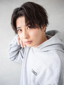 メンズ/センターパート/ニュアンスパーマ