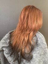 デザイニングヘアードゥ(designing hair Deux)&nbsp;レディースブラックピンクエンドカラー　【ブリーチカラー】