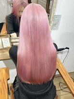 ミモザワークス ヘアアレンジ ブリーチ2回 ペールピンク