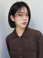 トリッカ シブヤ(TRICCA SHIBUYA) 韓国ボブ/黒髪ボブ/シースルーバング/切りっぱなし/小顔大人ボブ