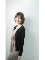 ヘアーアンドアイラッシュ ヨーク(Hair&eyelash york's) ナチュラルボブハイベージュグラ