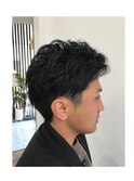 爽やかアップバングショート