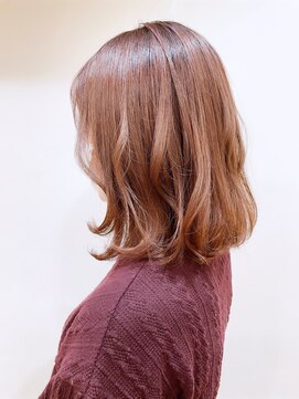 ロレ バトヘアー 下北沢(lore bat.hair) ピンクベージュ×S字カールレイヤー