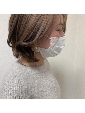 ルアナ 梅田店(Luana) フレンチボブ×ミルクティーカラー