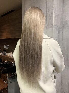 ラフ 難波店(LAFF) #黒髪#ボブルフ#ネビージュ#小顔#ワンレン