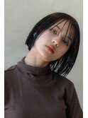 かき上げシルバーカラーサイドグラデーションスリークショート