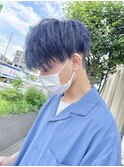 青髪マッシュ