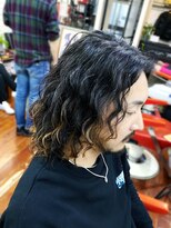 ヘアーワークス バレル(HAIR WORKS Barrel) ツイストスパイラルパーマ　メンズロング