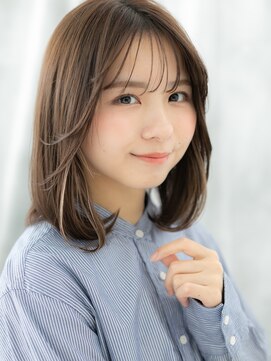 ドクターズサロン LAB 小山店 大人可愛いインナーカラー艶髪ワンカールロブb小山10代20代30代