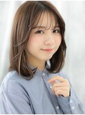 大人可愛いインナーカラー艶髪ワンカールロブb小山10代20代30代