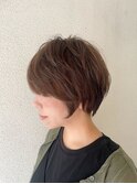 ふんわりショート×ベージュ