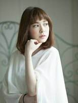 モニカ 横須賀中央店(Monica)&nbsp;デザインカラー/シルキーベージュ/グレージュカラー/斜めバング