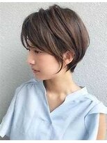 スパイス(SPICE) 赤み消しカラーくびれショートダークブラウンシースルーバング