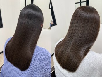 グミ(gumi)の写真/繰り返しのカラーで傷んだ髪も髪質改善で艶髪へ◎ダメージに合わせたケアで思わず触りたくなる質感に！