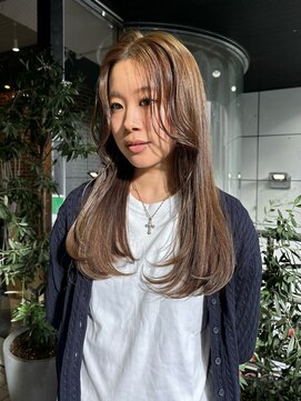 ヘアーアンドメイク ビス(HAIR&MAKE bis) ブリーチなしダブルカラー/オリーブベージュ【KAYO】