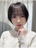 ナチュラルボブx大人ショートボブx前髪あり 20代30 代40代50代