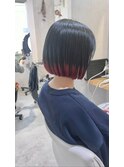 内巻きボブ＊裾カラー