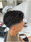 スパイキーショートパーマツイストスパイラルパーマビジネスヘア